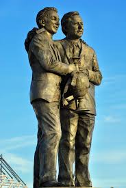 Clough and Taylor Statue in Derby, constructed in 2002.