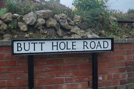 street names butt hole road