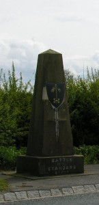 This monument marks commemorates the Battle of the Standard in 