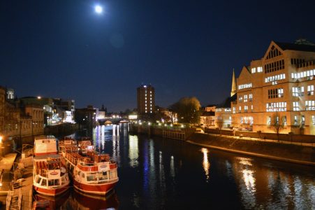 Nighttime shot of the river Ouse in York, Photo Credit Conor Ives (IFY Community)