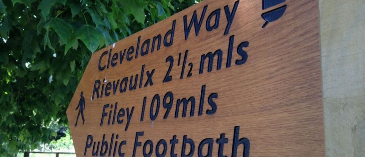 Cleveland way sign