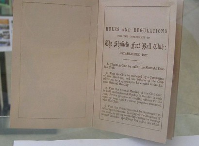 The original 1857 set of Sheffield rules. Source: Creative commons (Pavlofriend)
