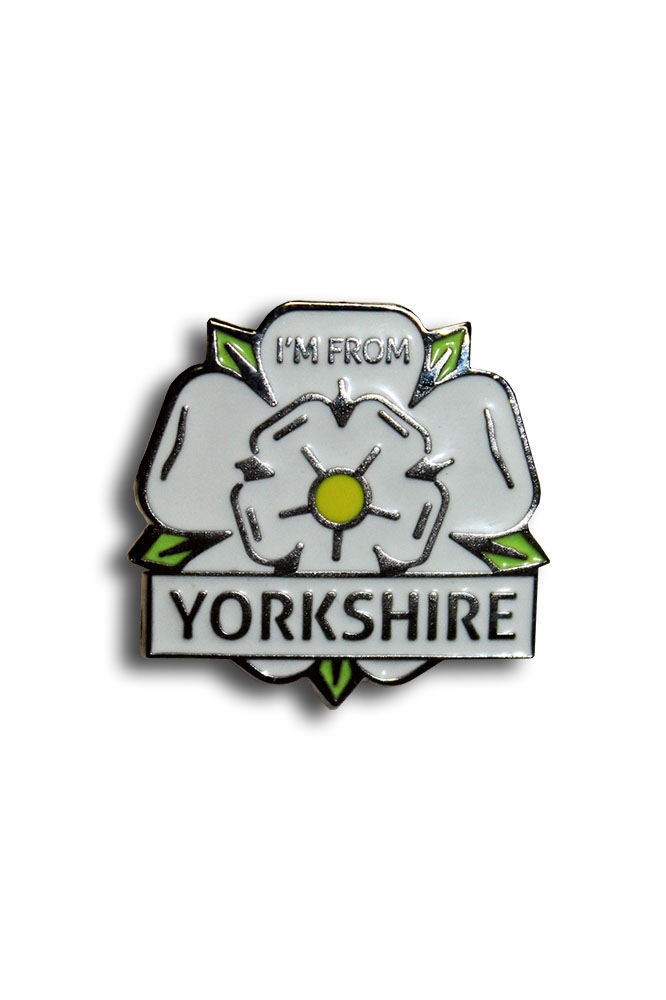 Yorkshire White Rose Enamel Pin Badge