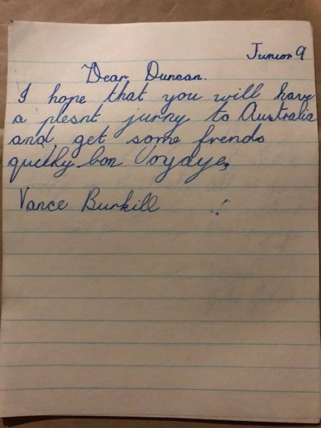 letter by vance burkill