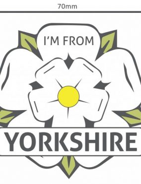 I'm From Yorkshire Vinyl Sticker for Laptop, Tablet etc