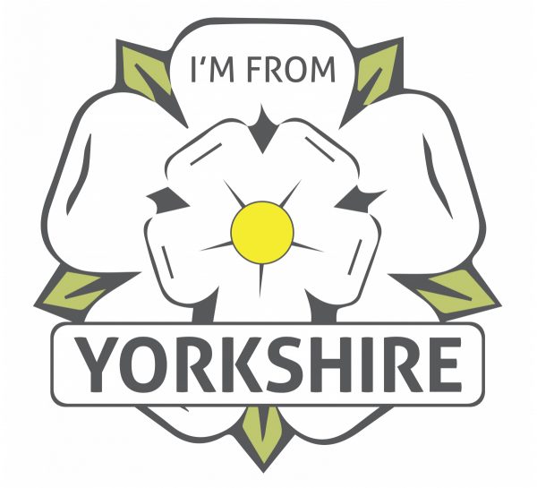 i'm from yorkshire white rose vinyl sticker