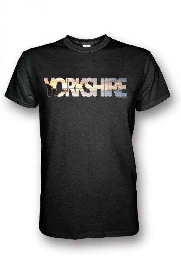 humber bridge yorkshire typography on black t-shirt
