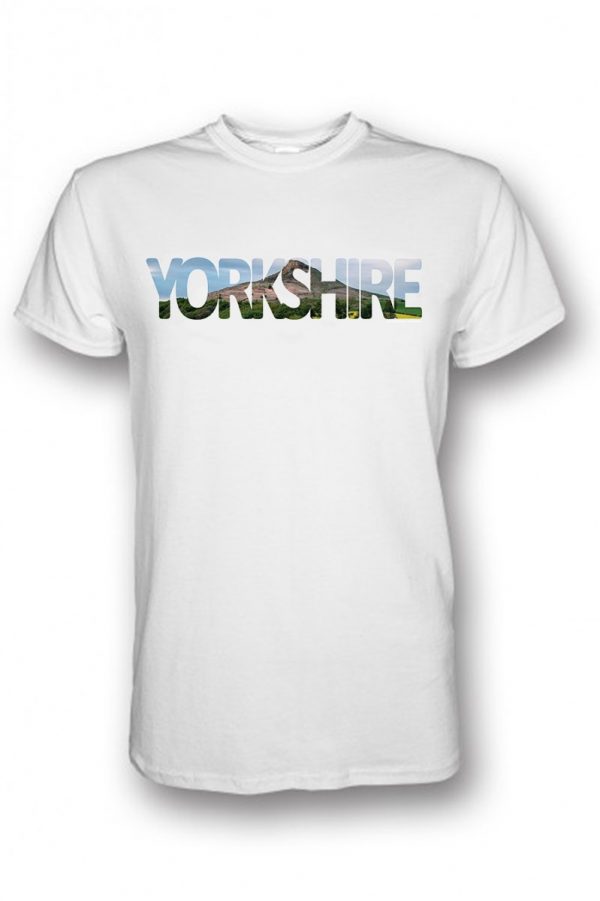 roseberry topping yorkshire typography on white t-shirt