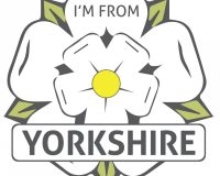 White I'm From Yorkshire Rose Window Sticker
