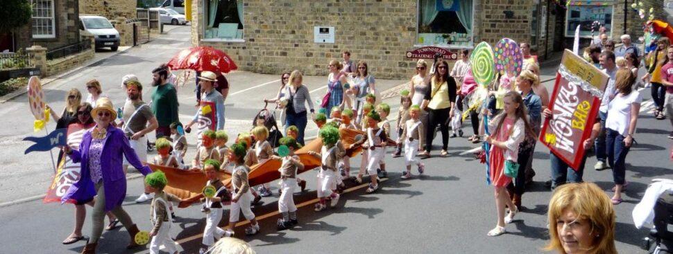 village residents participating in the addingham gala